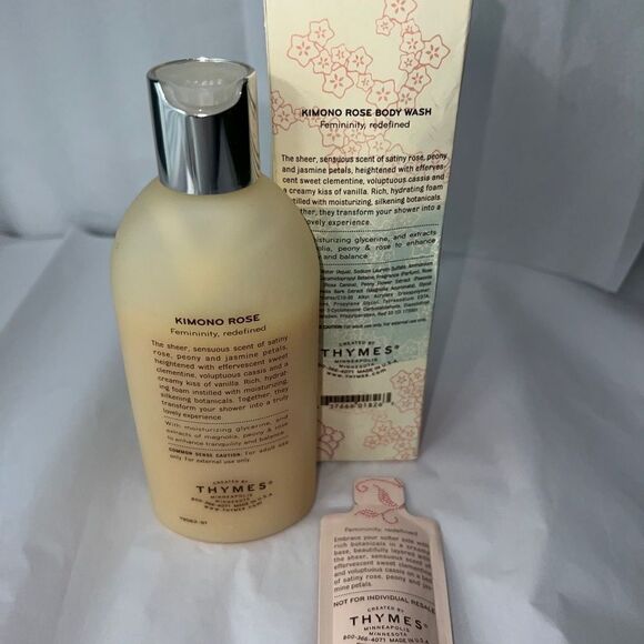 THYMES Kimono Rose Body Wash-8.25 oz - Picture 2 of 3